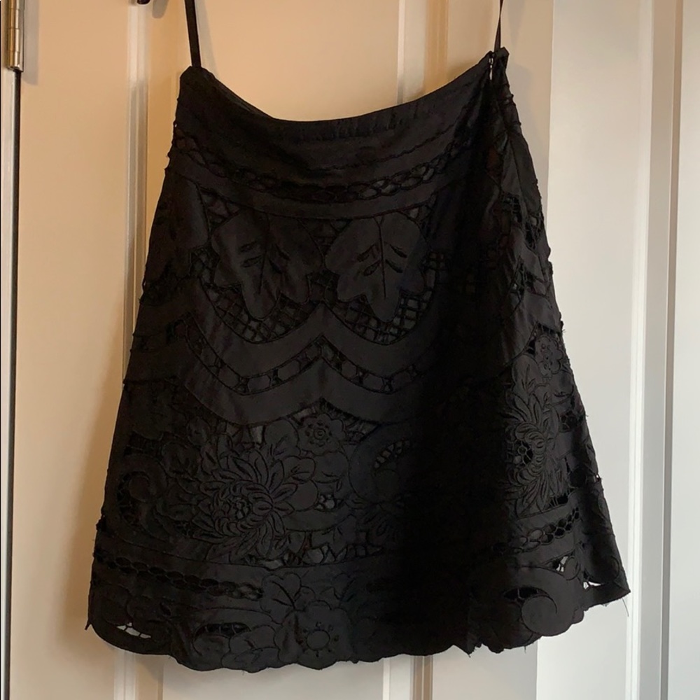 Black lace skirt